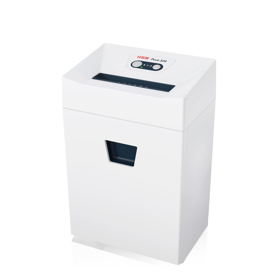 HSM Pure 320 Aktenvernichter I Streifenschnitt 3,9 mm I Sicherheitsstufe P-2 I Office Schredder für