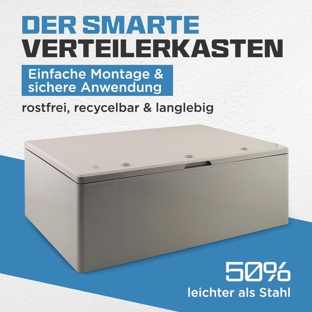 BOXEXPERT Verteilerkasten aussen IP65 ABS Kunststoff 700x500x250mm Serie Fleet wasserdicht Schaltsch
