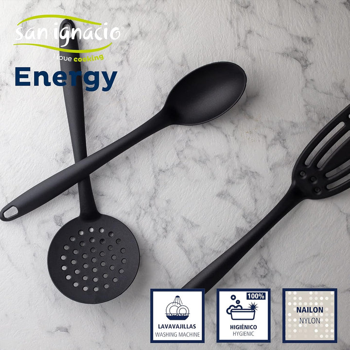 San Ignacio Packung mit 3 Pfannen Energy Ø20/24/28 cm + Grillplatte 37x25 cm + Set mit 3 Küchenutens