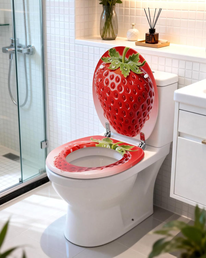 Ribelli WC Sitz mit Absenkautomatik, Toilettendeckel O-Form in Viele Motiven, Klodeckel Einfache Mon