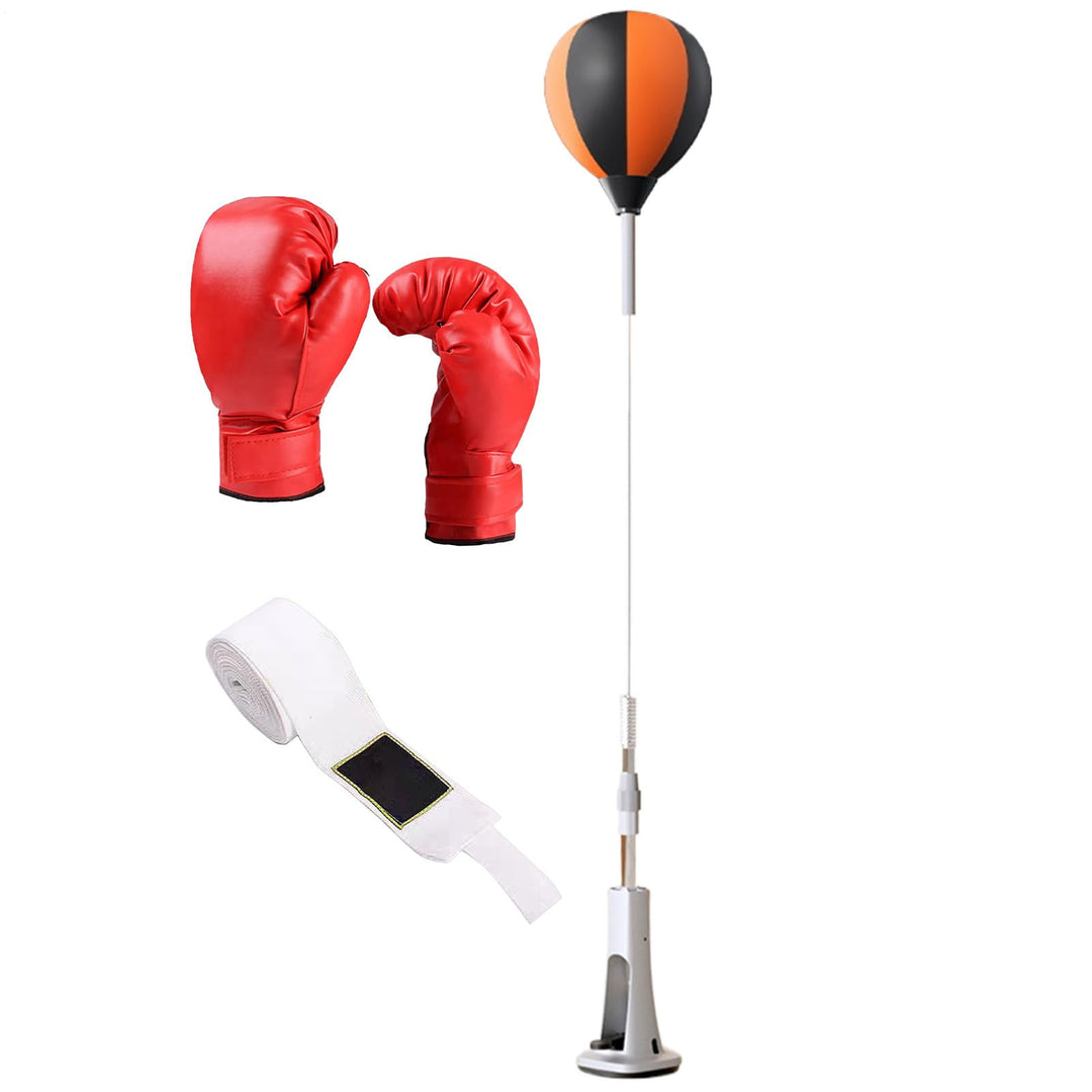 Boxing Standing Reflex Bag, Punching Bag Training, Height Adjustable, Strong Rebound, Hand-Eye Coord