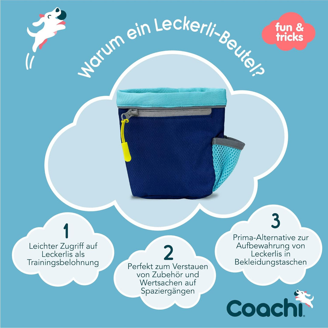 Coachi Train & Treat Bag, Beutel, geräumiges Leckerli-Fach, Reissverschlussfach, Kordelverschluss, s
