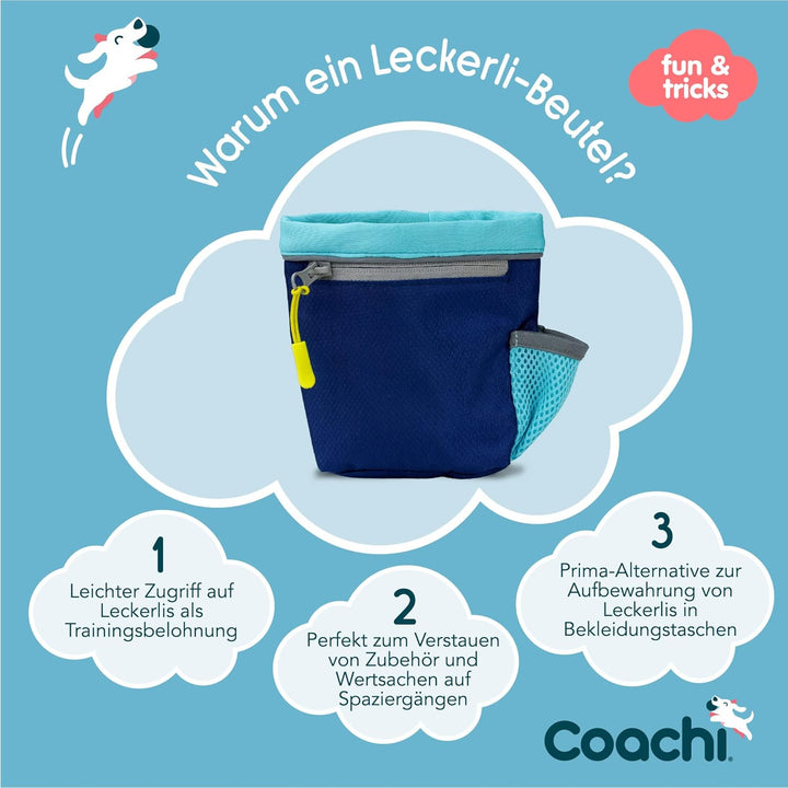 Coachi Train & Treat Bag, Beutel, geräumiges Leckerli-Fach, Reissverschlussfach, Kordelverschluss, s