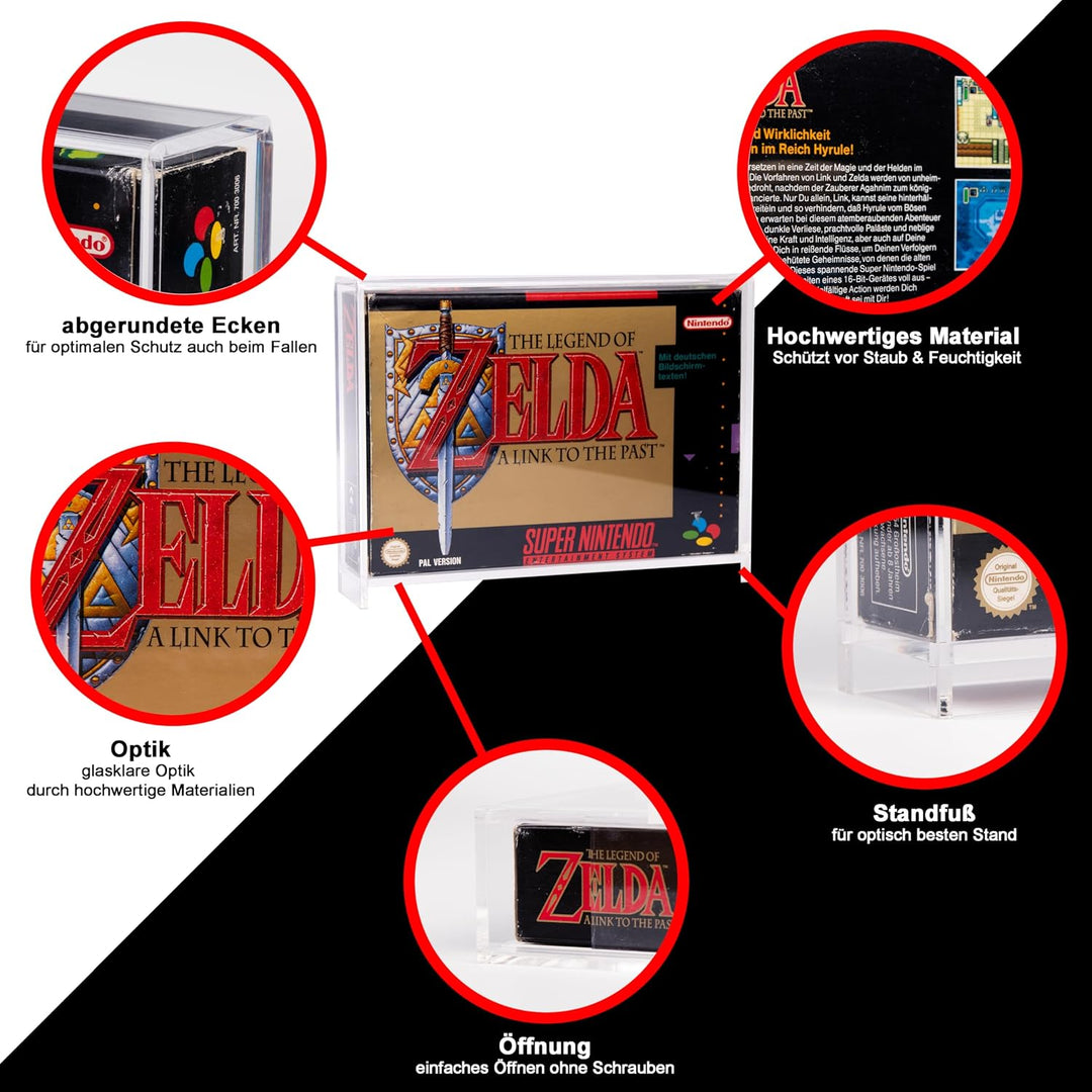 Acryl Case/Schutzhülle für Spiele OVPs, SNES, N64 Super Nintendo (SNES), Nintendo 64 (N64), Super Ni