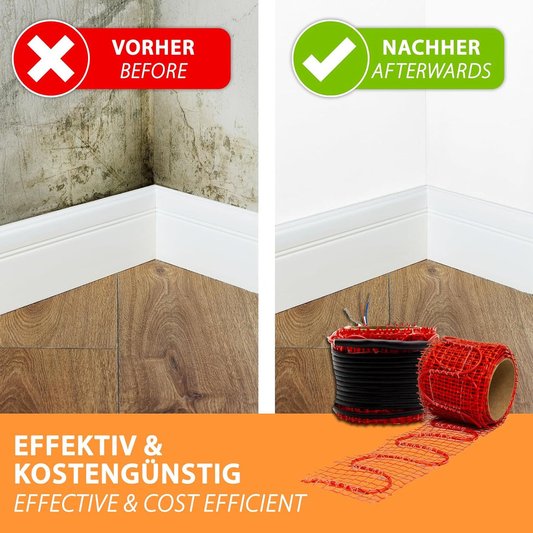 Schimmelstop Heizmatte 6,5m 195Watt 10x650cm 195Watt, 10x650cm 195Watt