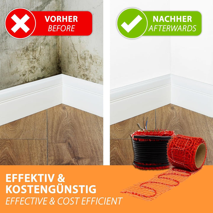 Schimmelstop Heizmatte 6,5m 195Watt 10x650cm 195Watt, 10x650cm 195Watt