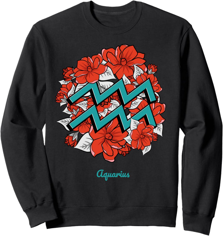 Floral Zodiac Sign Aquarius Sweatshirt