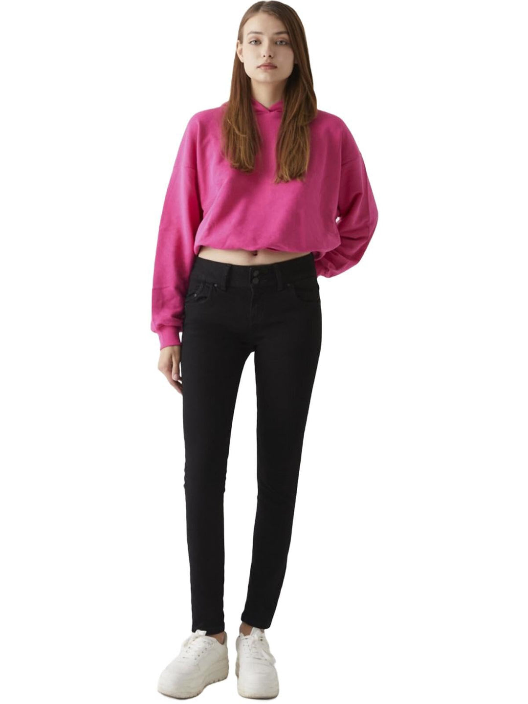 LTB Jeans Damen Jeans Molly M 24W / 30L Black To Black Wash 4796, 24W / 30L Black To Black Wash 4796