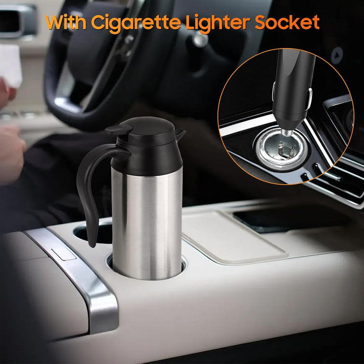 Auto Wasserkocher 12V 120W 750ml Edelstahl Reisewasserkocher Autowasserkocher mit Zigarettenanzünder