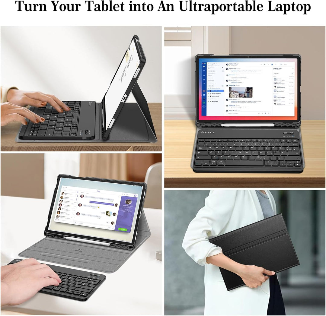 Fintie Tastatur Hülle für Samsung Galaxy Tab S10+ Plus/S9 FE+ Plus/S9+ Plus 12.4 Zoll Tablet, Keyboa