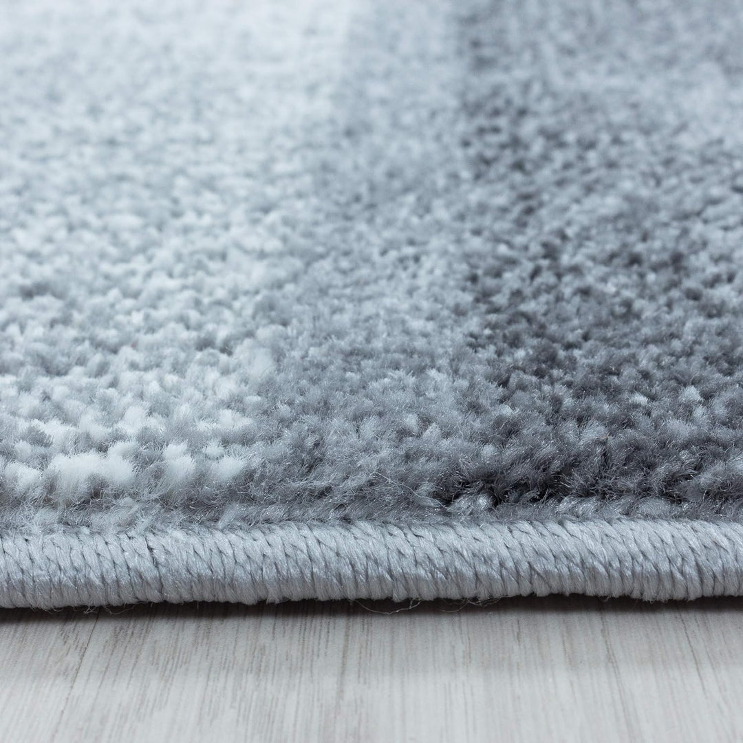 Carpetsale24 Modern Designer Teppich, Kurzflor Karo Design - Marmor Optik, Rechteckig, Grau Weiss, W
