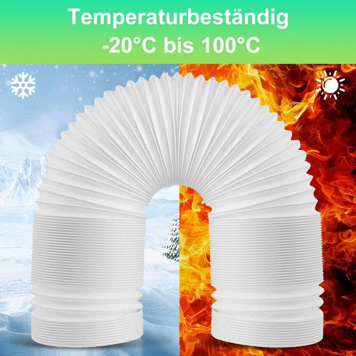 ENUTROF Abluftschlauch 150mm Abluftschläuche Klimagerät Klimaanlagen Klima Weiss-1.5mx150mm, Weiss-1