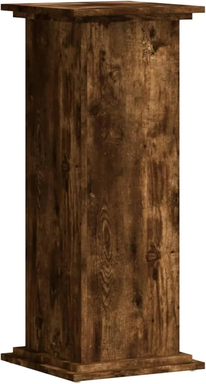 Gecheer Pflanzenständer Räuchereiche 33x33x80 cm Holzwerkstoff stark stabil dekorativ für Inneneinri