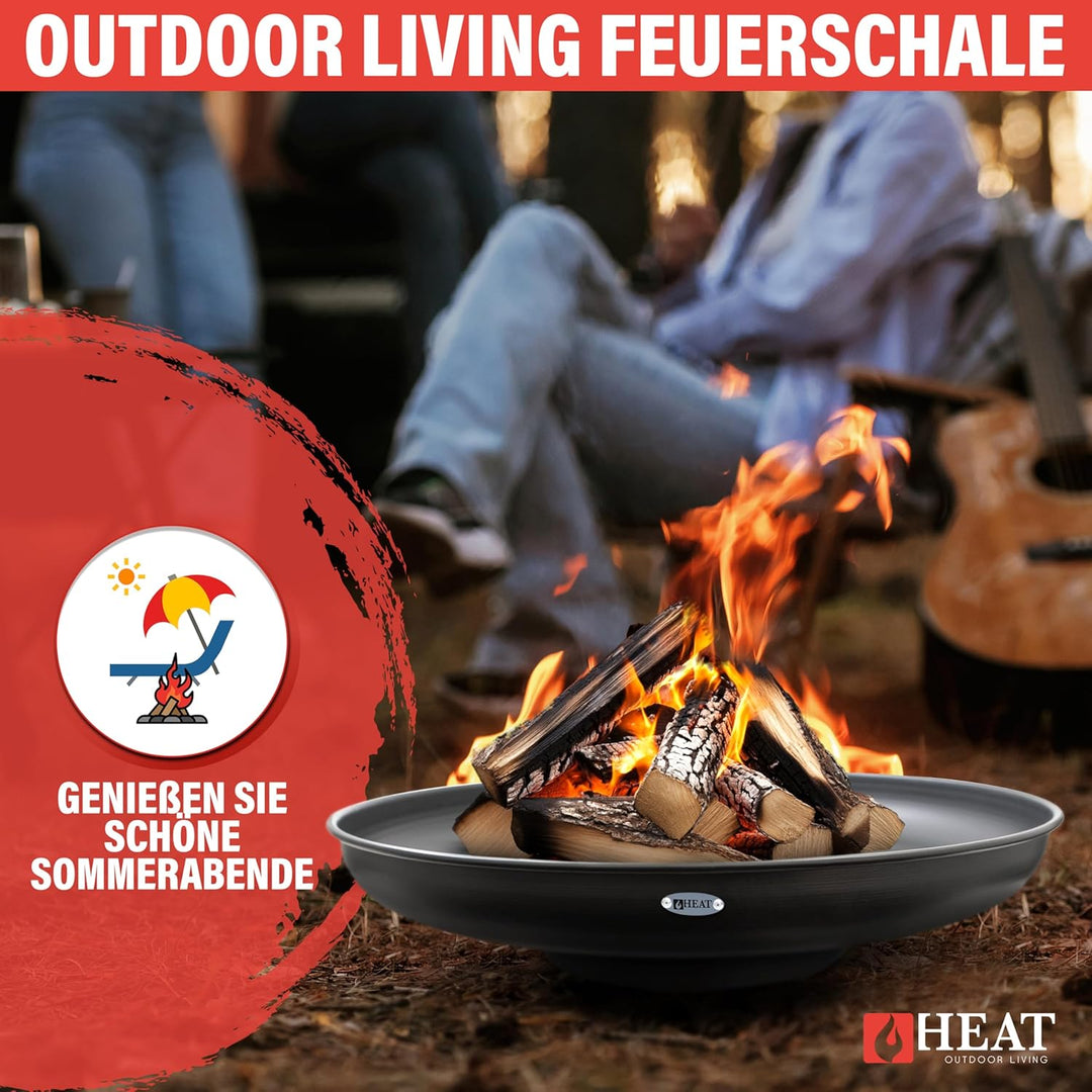 Feuerschale Ø90 cm - BBQ Feuerschalen für den Garten - Feuerstelle Outdoor & Feuertonne - Terrasenof