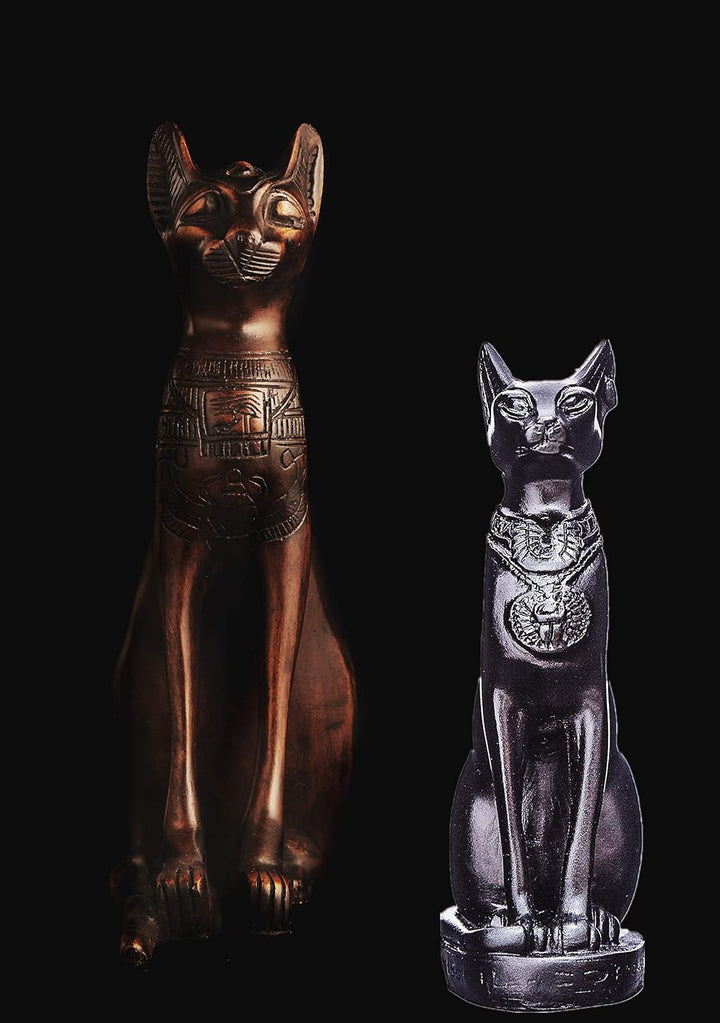 EASCHEER Ägyptische Katzengöttin Bastet, Statue, ägyptische Dekoration, 1 Stück (10,7 cm / 4,2 Zoll,