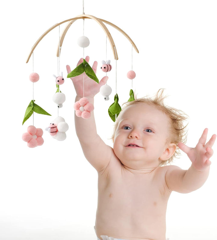 Babybett Mobile Windspiel 3D Honigbiene Hängende Bettglock Baby Mobile Holz Ornament Neugeborenen Mä