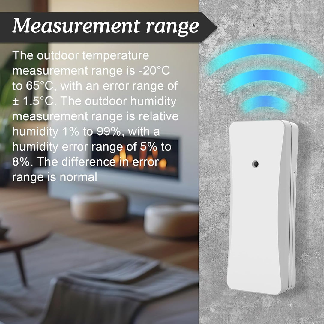 2 Stück Aussensensor für Wetterstation: Funk-Aussensensoren Verbinden mit der Basisstation, Drahtlos