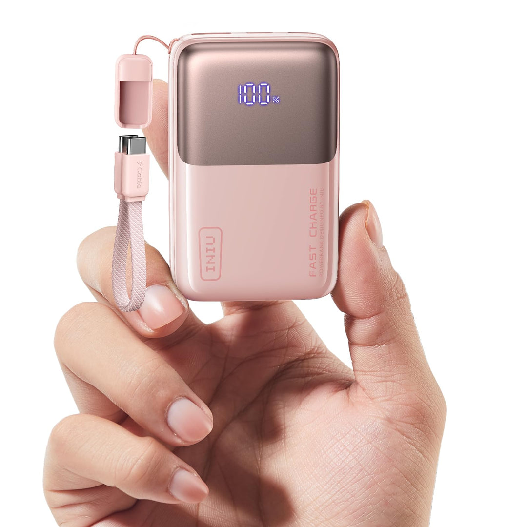 INIU Mini Power Bank, 45W 10000mAh Powerbank Klein Aber Stark (USB C In & Out), Schnellladefunktion