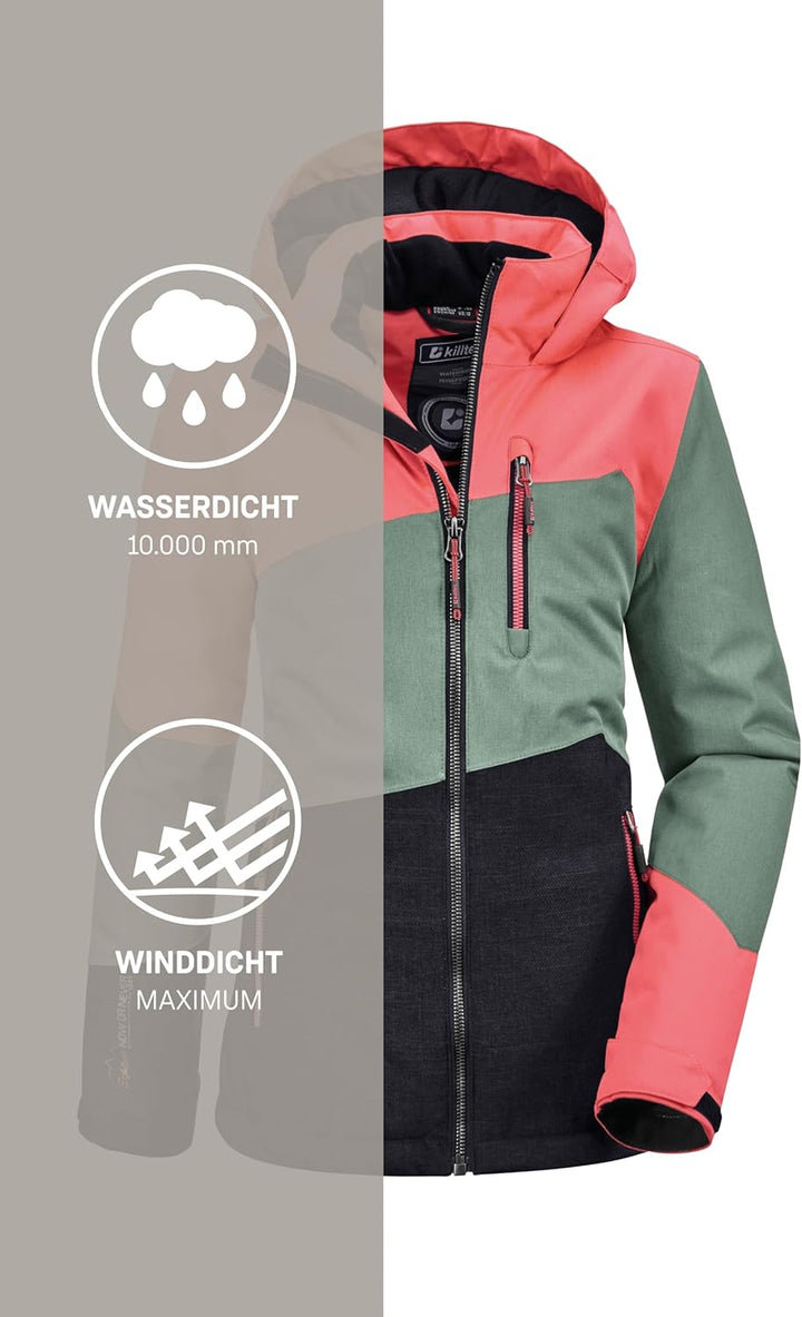 killtec Mädchen Lynge Grls Jckt B Funktionsjacke Mit Kapuze coral pink 128 Lynge GRLS JCKT B, coral