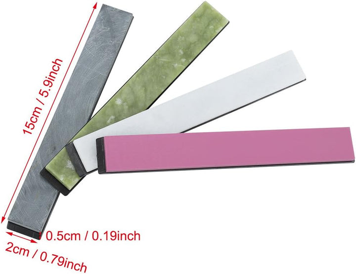 4PCS Schärfstein-Set, bunter Schleifstein mit einer Körnung von 3000-10000, Schleifstein aus natürli