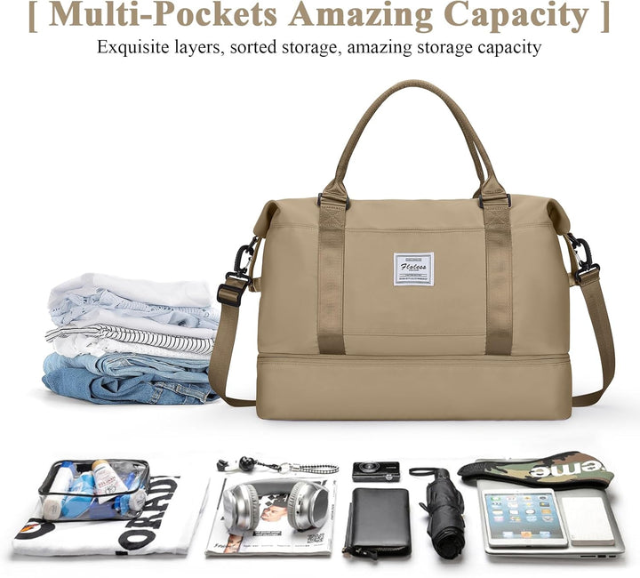 Reisetasche Damen Handgepäck Tasche Sporttasche Weekender Bag Schwimmtasche Wasserdicht Travel Bag D