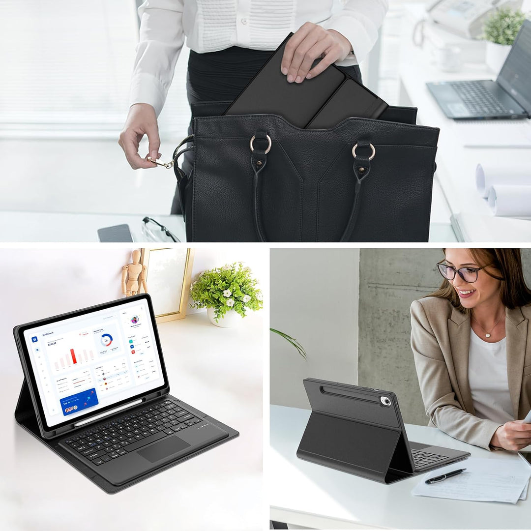 WINCHKING Hülle Mit Tastatur Für Samsung Galaxy Tab S10 Fe Plus 13.1 Zoll 2025, Hülle Mit Tastatur S