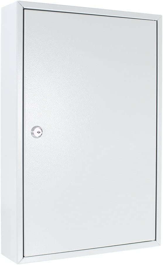 Rottner Schlüsselschrank Eintürig S 64 mit Zylinderschloss, Lichtgrau, 64 Schlüsselanhänger gratis,