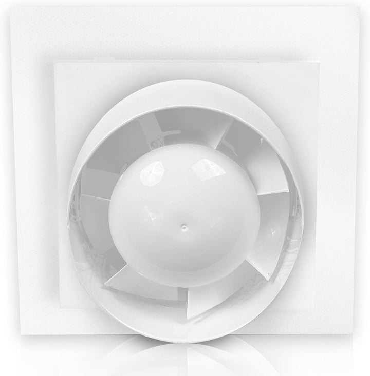 DOSPEL VERONI GLASS Badlüfter mit Feuchtigkeitssensor und Timer wc lüfter abluftventilator 100mm wei