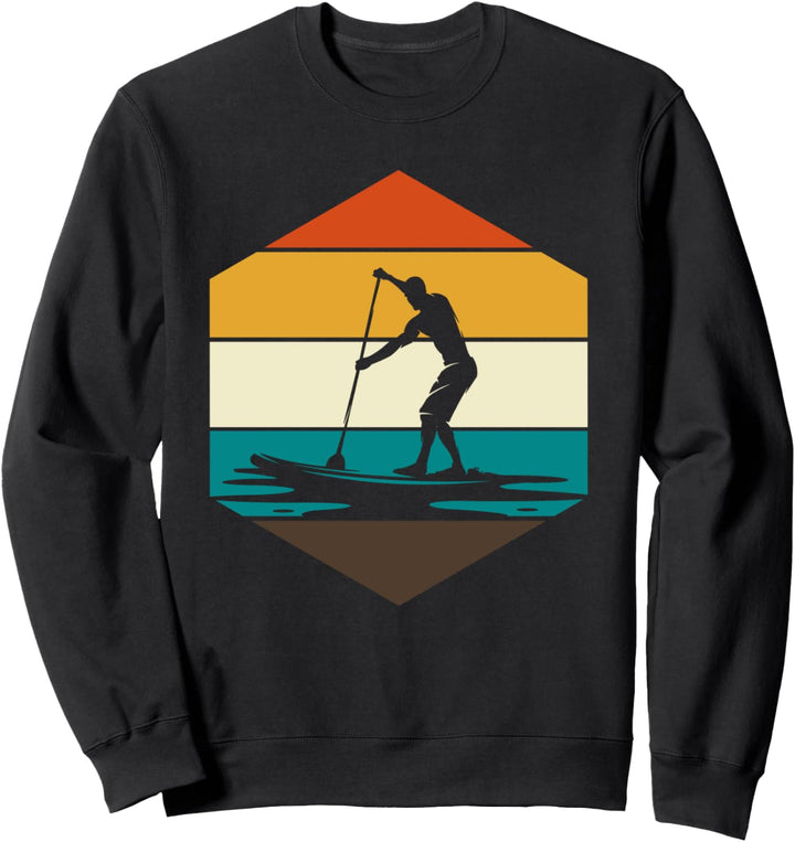 Sportler Hobby Stand Up Paddler Retro Stand Up Paddling Sweatshirt