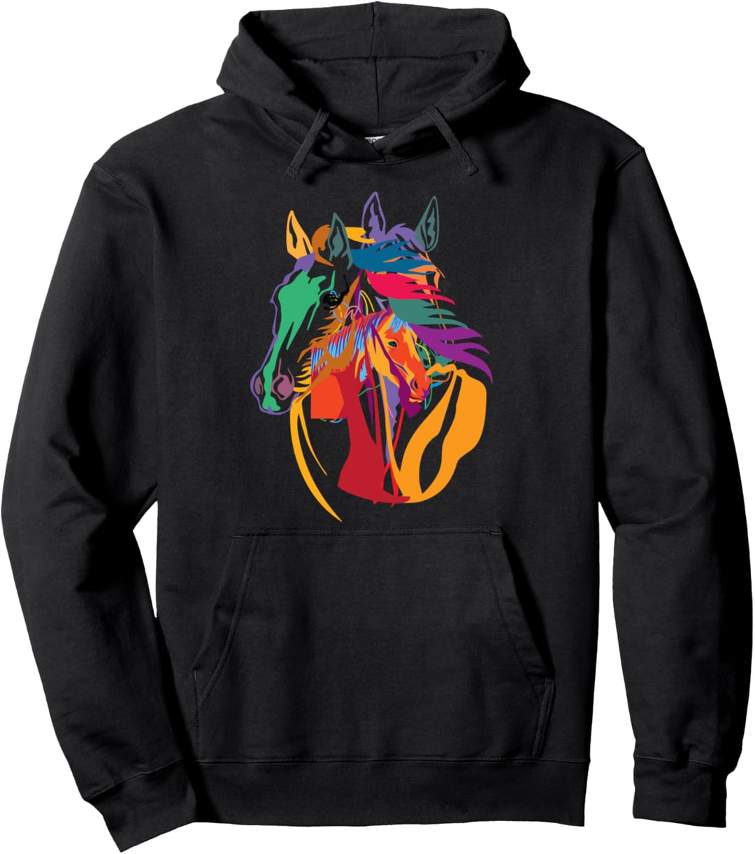 Mädchen reiten Pferde Pferde Spruch Pferdeliebe Reiterinnen Pullover Hoodie