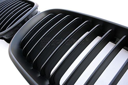 Kühler- Sport- Front- Rippen- Grill Schwarz Matt Eintragungsfrei Set Passend für BMW E46 Limousine T