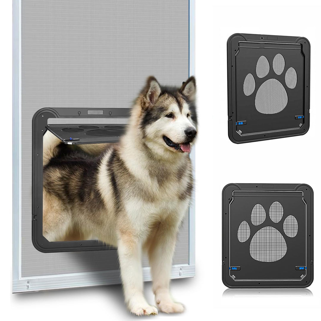 Ownpets Hundeklappe, Magnetische Hundetür mit automatische verschliessbare Fliegengitter, Haustierkl