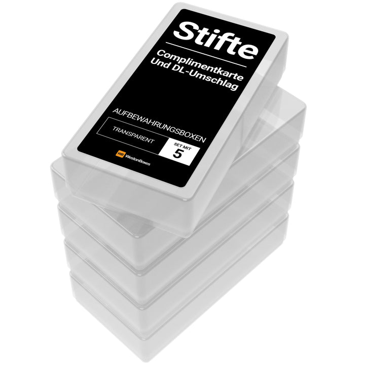 WestonBoxes Essentials für Schreibwaren, Stifte und Werkzeuge - Kunststoff-Aufbewahrungsboxen mit De