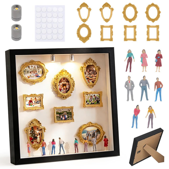 DIY Mini Museum Silhouette Box,Neu Kreatives Erinnerungsdisplay Kit,Minis Vintage Bilderrahmen Mit G