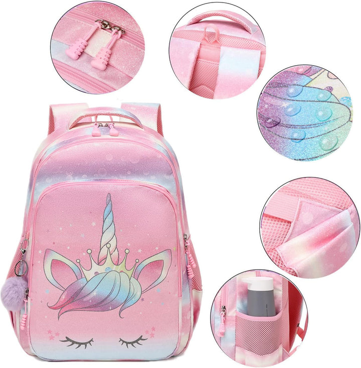 Jumpopack Schulrucksack Mädchen Rucksack Kinderrucksack Schule Mädchen Schultasche Einhorn Schulranz