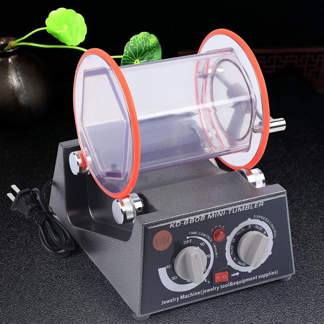 Poliermaschinen Poliertrommel, 60W Schmuck Poliermaschine, Rotationspolierer Poliermaschine, Schmuck