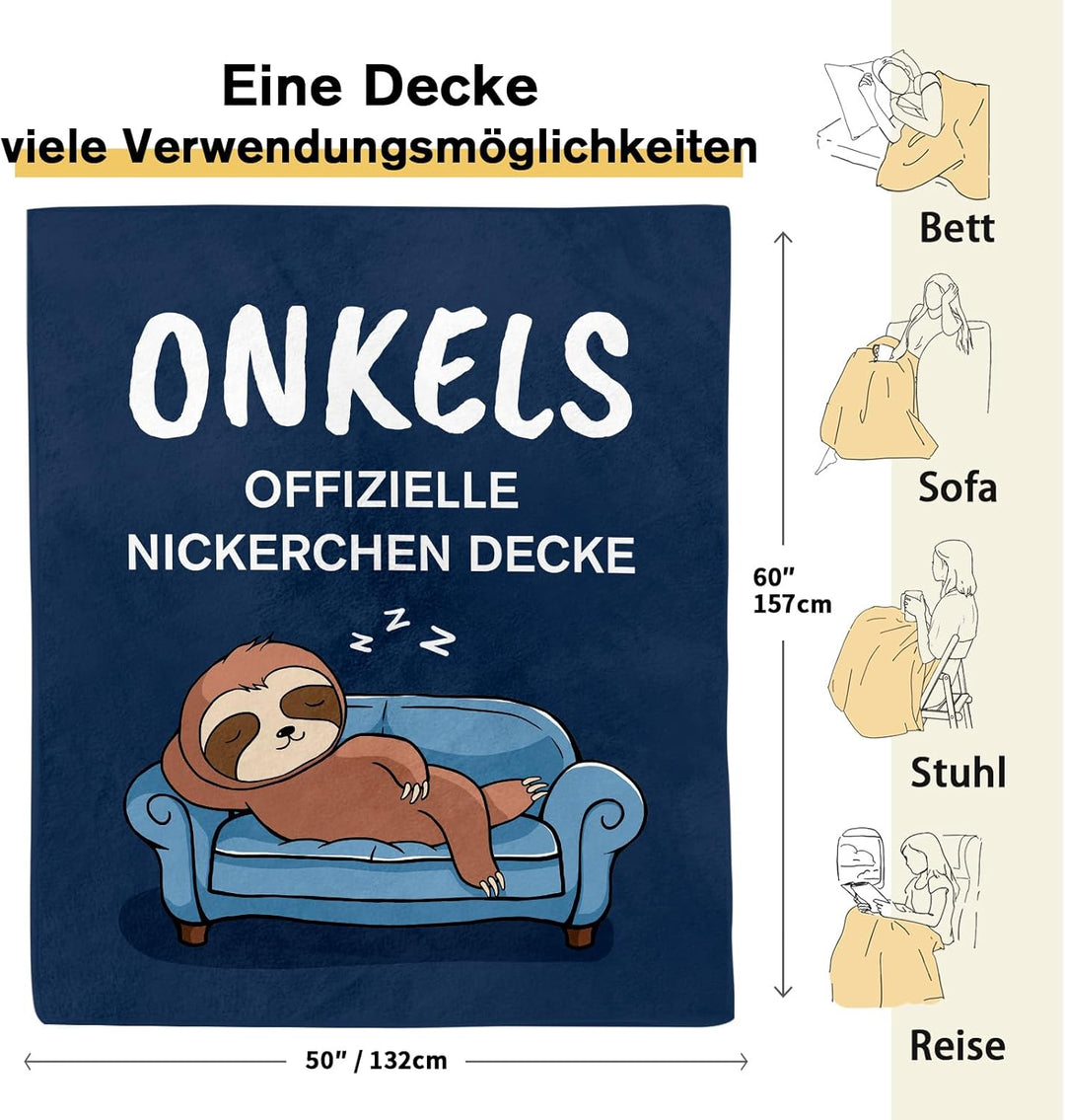 Onkel Geschenk - Kuscheldecke, Bester Onkel Geschenke, Geburtstag Vatertag Vatertagsgeschenk Geburts