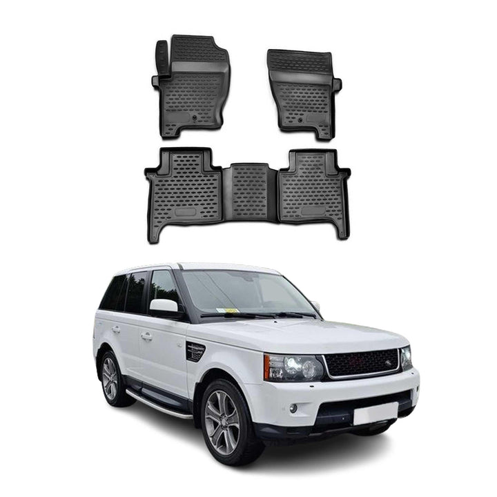 OMAC Gummimatten Fussmatten kompatibel mit Land Rover Range Rover Sport L320 2005-2013 4X Range Rove