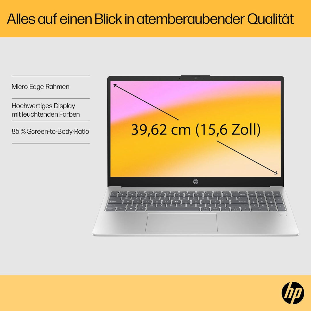 HP Laptop | 15,6 Zoll (39,6 cm) FHD IPS Display | AMD Ryzen 5 7520U | 16 GB RAM | 512 GB SSD | AMD R