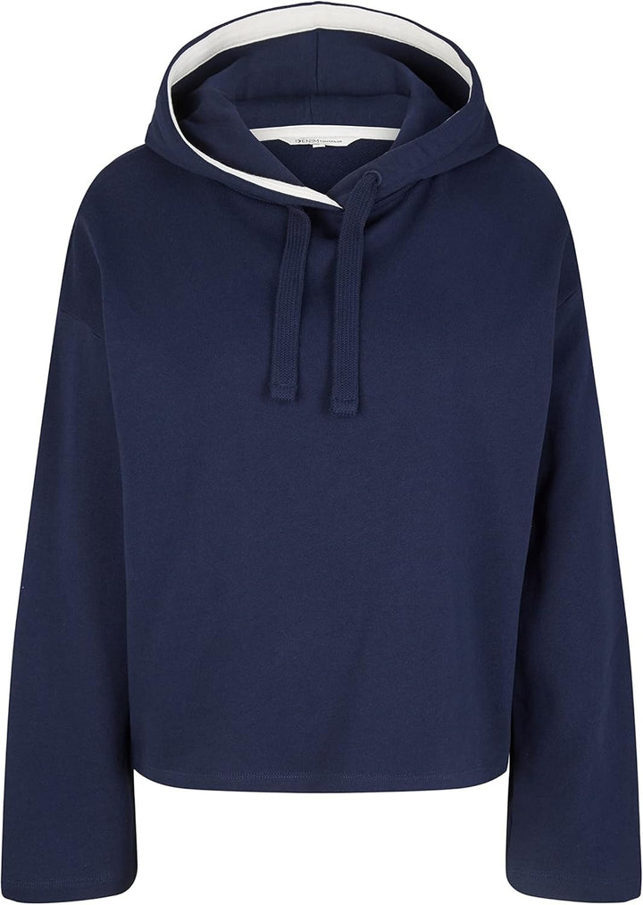 TOM TAILOR Denim Damen Basic Hoodie XS 10360 - Real Navy Blue, XS 10360 - Real Navy Blue