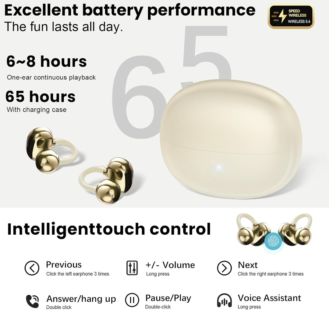 Kabellose Bluetooth-Kopfhörer, Sport-Kopfhörer, Bluetooth 5.4, 8 Stunden Akkulaufzeit, leicht und st