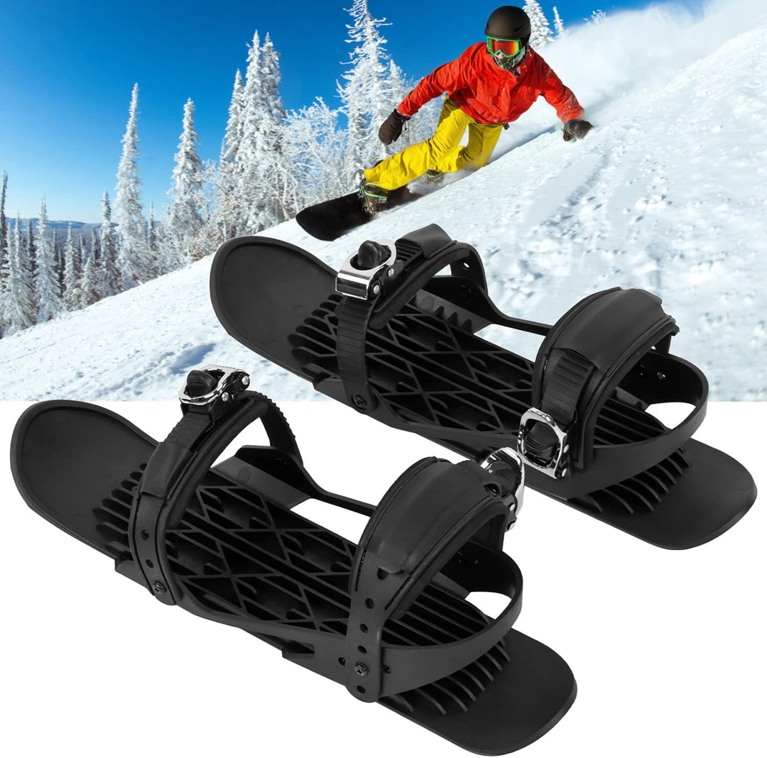 Leapiture Schneeschuhe Mini-Skiskates Kurzer Schnee-Skateboardschuh Snowblades Bindungen Skifahren Z
