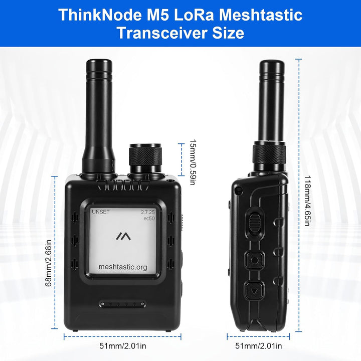 ThinkNode M5 LoRa Meshtastic Transceiver mit GPS und ESP32-S3 mit 1,54 Zoll EPD Bildschirm und Hülle