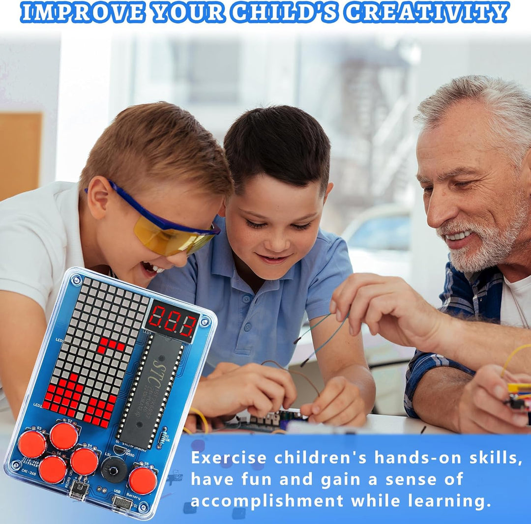 DIY Spielekonsole Löt Bausatz Elektronik Baukasten DIY Games Console Handheld Kit Lötübungsset für S