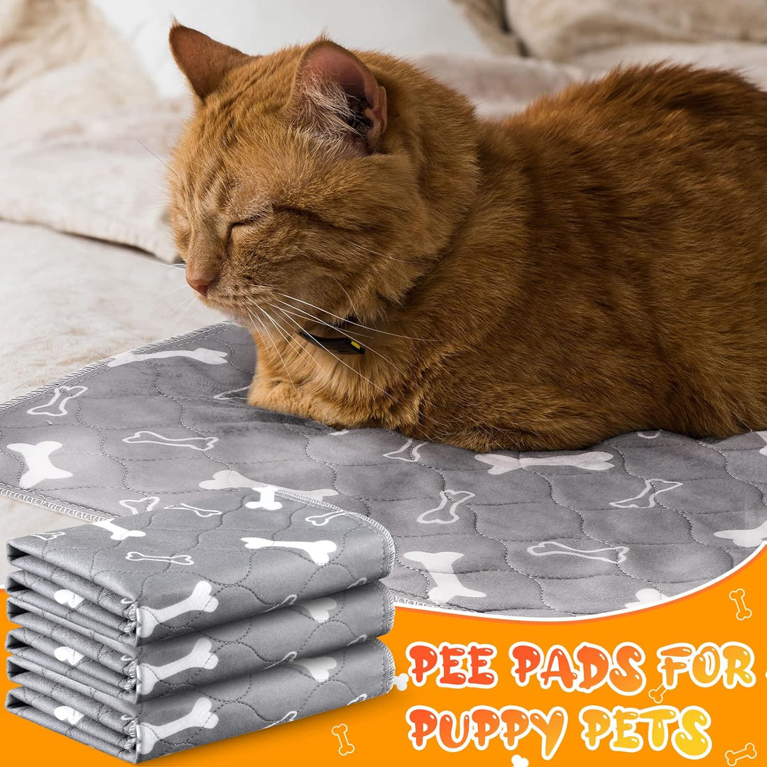 6 Stück Waschbare Pee Pads für Hunde Wiederverwendbare Welpenmatte Saugfähige Geschichtete wasserdic