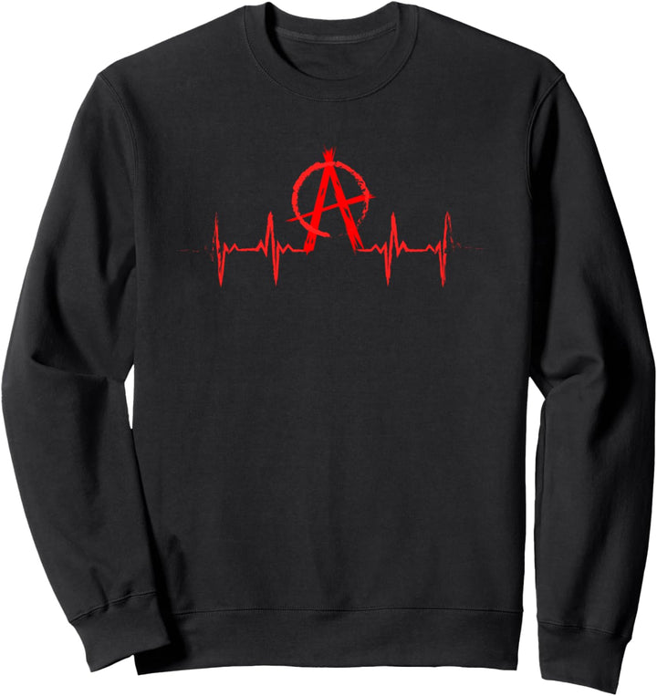 Punker Anarchy - Anarchie Punk Herzlinie Sweatshirt