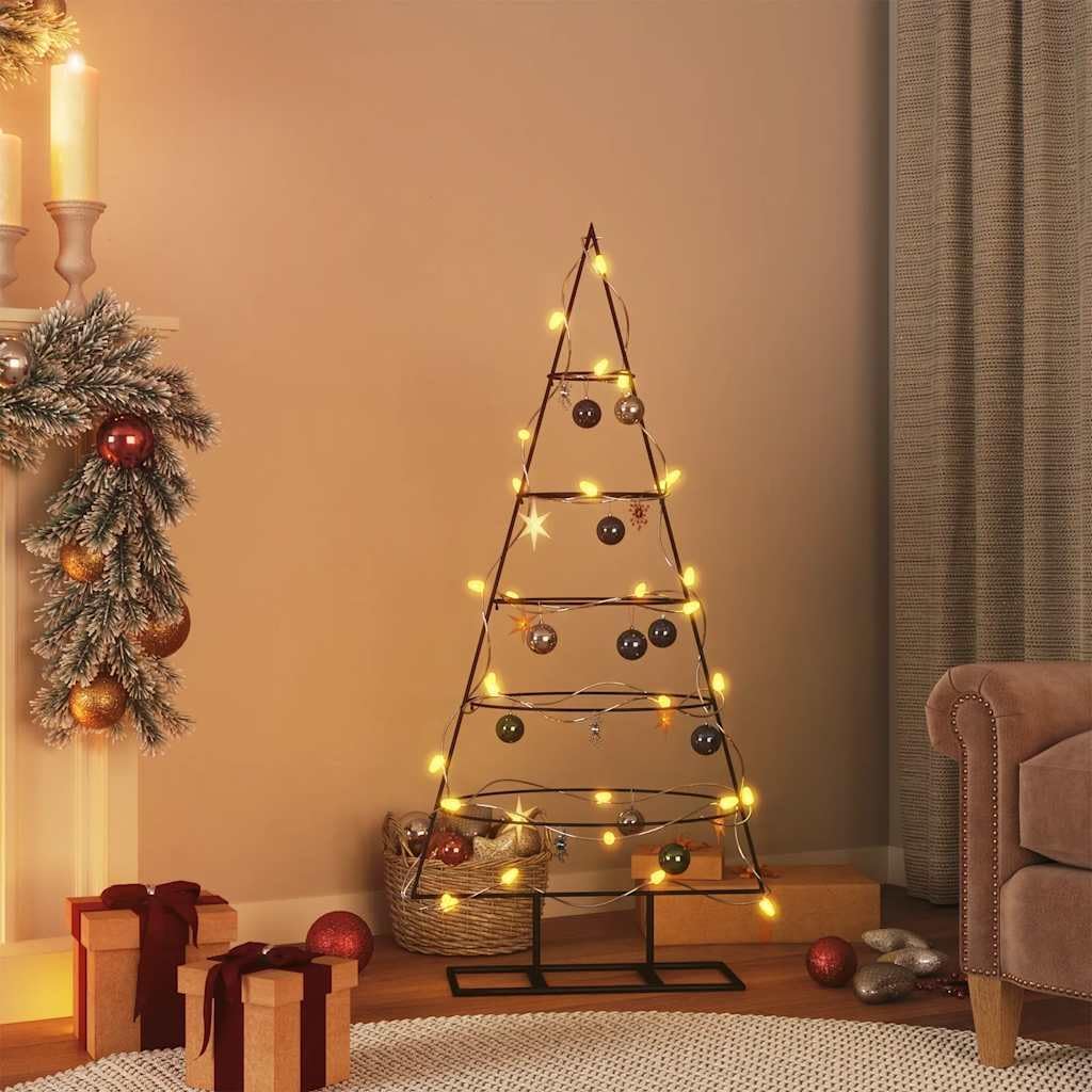 vidaXL Metall Weihnachtsbaum für Dekorationen, Christbaum mit 5 Ebenen, Platzsparend DIY Dekoration,
