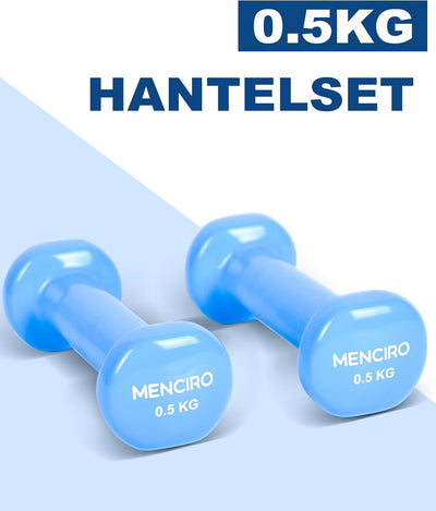 MENCIRO Hanteln 2er Set für Männer und Frauen, 1KG - 5KG Kurzhanteln Gewichte für Zuhause Fitnessstu