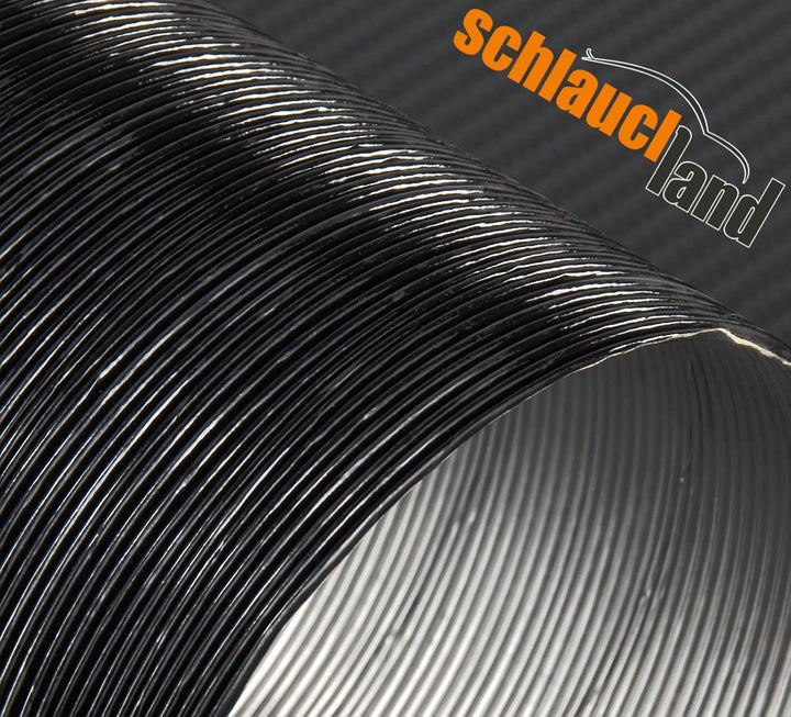 1 Stück | Alu Hitzeschutzrohr 1m ID-Ø 30mm schwarz Hitzschutzschlauch | VIELE GRÖSSEN 10-100mm | Sch