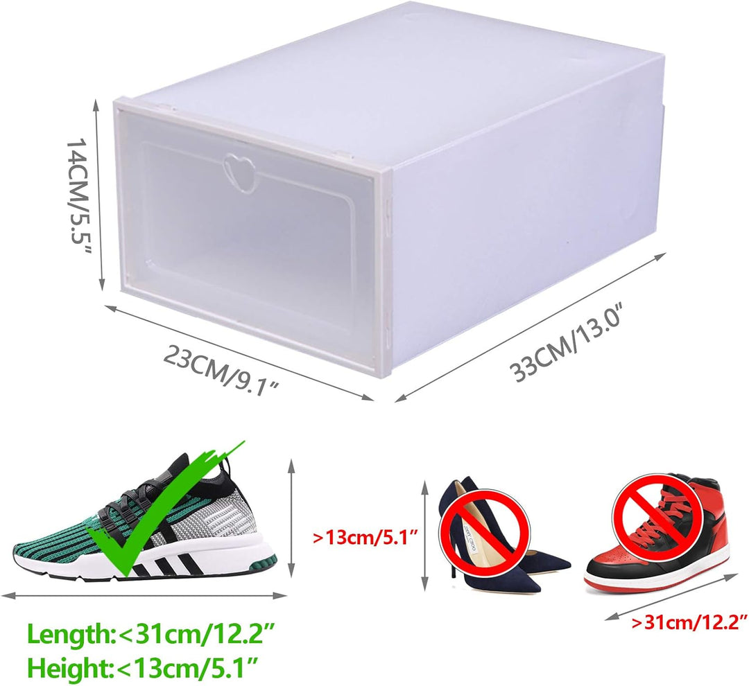 Schuhboxen Stapelbar Transparenter Schuhkarton 20er-Set Atmungsaktiver Schuhkarton Aufbewahrungsbox